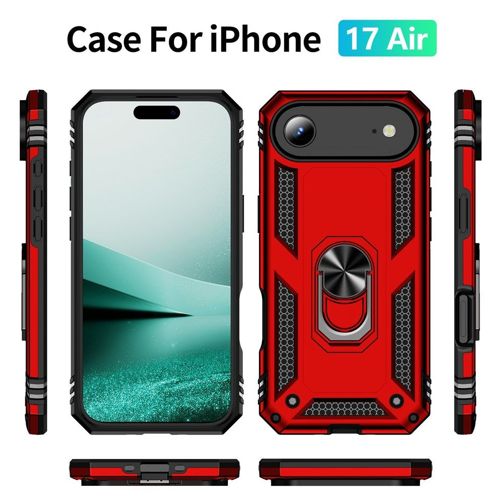 EIDERWOOD iPhone Air Hybrid Håndværker Cover m. Kickstand - Rød