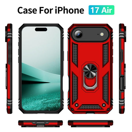 EIDERWOOD iPhone Air Hybrid Håndværker Cover m. Kickstand - Rød