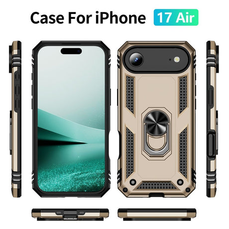 EIDERWOOD iPhone Air Hybrid Håndværker Cover m. Kickstand - Guld