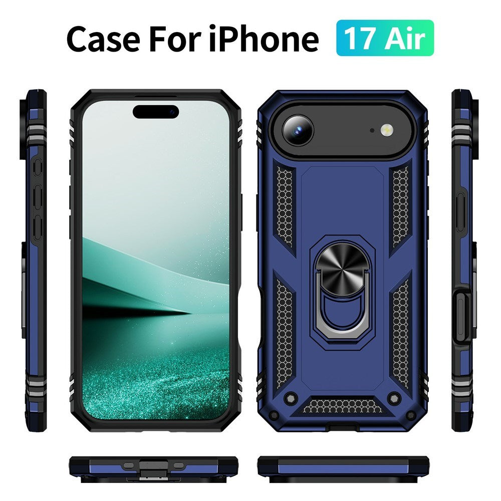 EIDERWOOD iPhone Air Hybrid Håndværker Cover m. Kickstand - Blå