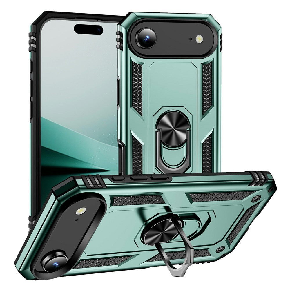 EIDERWOOD iPhone Air Hybrid Håndværker Cover m. Kickstand - Grøn