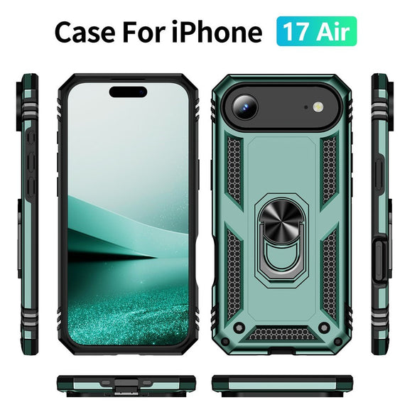 EIDERWOOD iPhone Air Hybrid Håndværker Cover m. Kickstand - Grøn