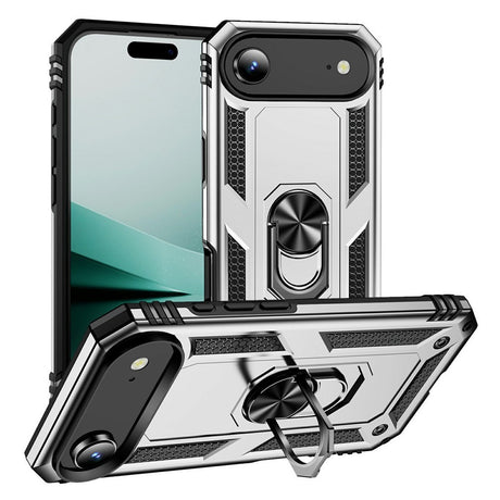 EIDERWOOD iPhone Air Hybrid Håndværker Cover m. Kickstand - Sølv