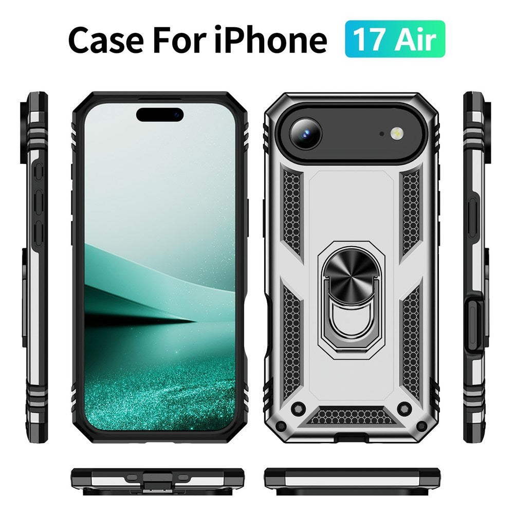 EIDERWOOD iPhone Air Hybrid Håndværker Cover m. Kickstand - Sølv