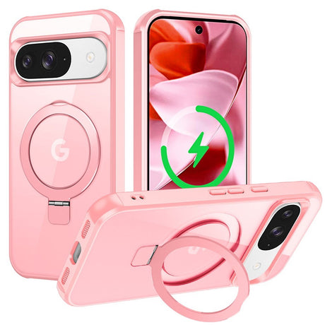 EIDERWOOD Google Pixel 10 / 10 Pro / 9 / 9 Pro Hybrid Cover m. Kickstand - MagSafe Kompatibel - Lyserød