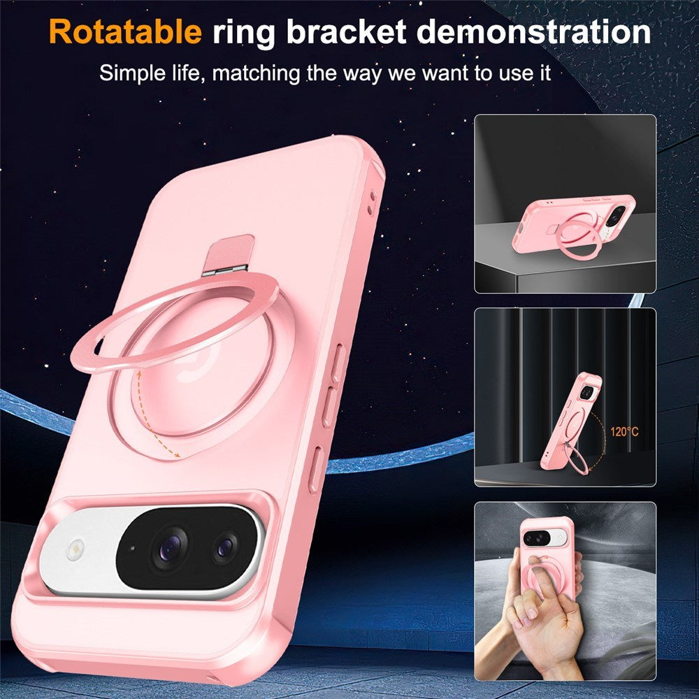 EIDERWOOD Google Pixel 10 / 10 Pro / 9 / 9 Pro Hybrid Cover m. Kickstand - MagSafe Kompatibel - Lyserød