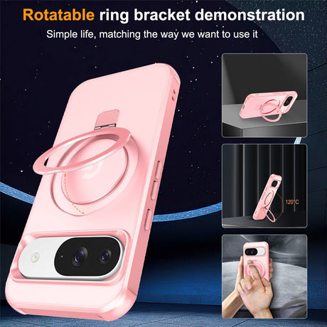 EIDERWOOD Google Pixel 10 / 10 Pro / 9 / 9 Pro Hybrid Cover m. Kickstand - MagSafe Kompatibel - Lyserød
