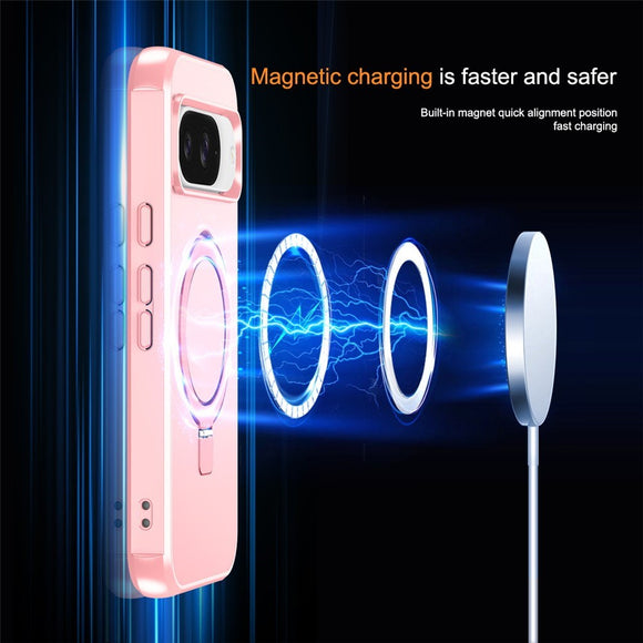 EIDERWOOD Google Pixel 10 / 10 Pro / 9 / 9 Pro Hybrid Cover m. Kickstand - MagSafe Kompatibel - Lyserød