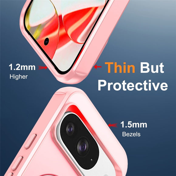EIDERWOOD Google Pixel 10 / 10 Pro / 9 / 9 Pro Hybrid Cover m. Kickstand - MagSafe Kompatibel - Lyserød