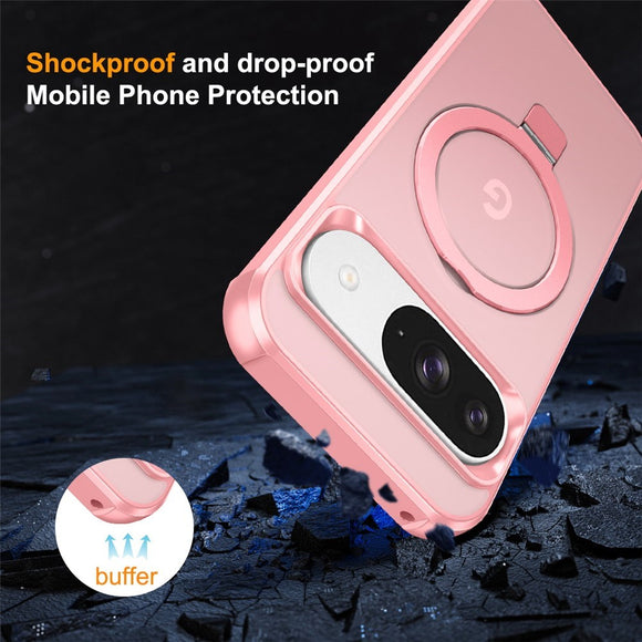 EIDERWOOD Google Pixel 10 / 10 Pro / 9 / 9 Pro Hybrid Cover m. Kickstand - MagSafe Kompatibel - Lyserød