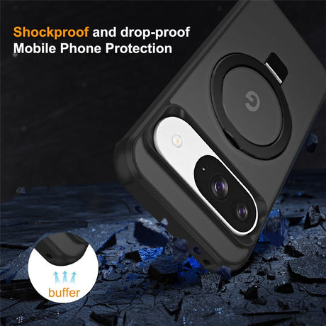 EIDERWOOD Google Pixel 10 / 10 Pro / 9 / 9 Pro Hybrid Cover m. Kickstand - MagSafe Kompatibel - Sort