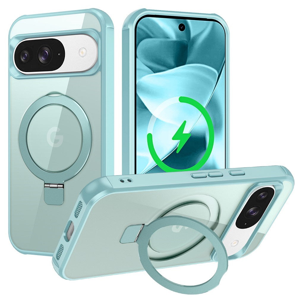 EIDERWOOD Google Pixel 10 / 10 Pro / 9 / 9 Pro Hybrid Cover m. Kickstand - MagSafe Kompatibel - Lyseblå