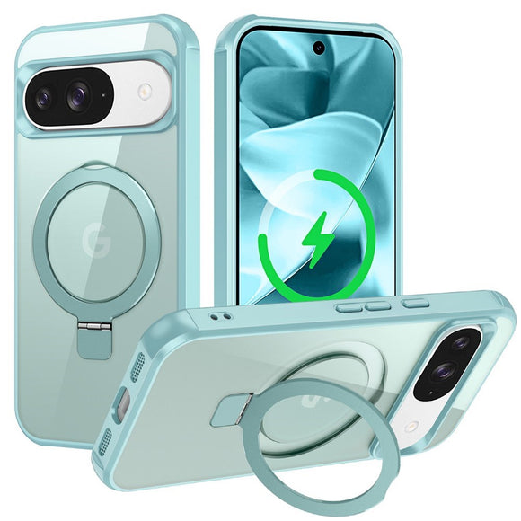 EIDERWOOD Google Pixel 10 / 10 Pro / 9 / 9 Pro Hybrid Cover m. Kickstand - MagSafe Kompatibel - Lyseblå