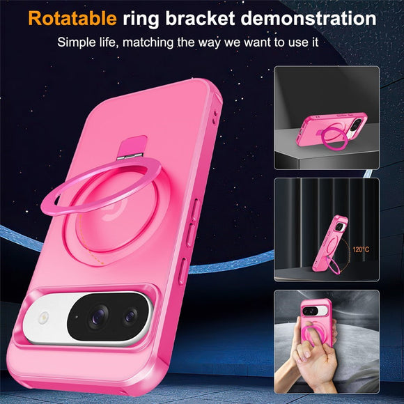 EIDERWOOD Google Pixel 10 / 10 Pro / 9 / 9 Pro Hybrid Cover m. Kickstand - MagSafe Kompatibel - Pink