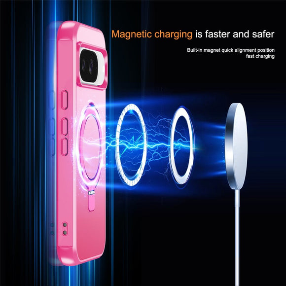 EIDERWOOD Google Pixel 10 / 10 Pro / 9 / 9 Pro Hybrid Cover m. Kickstand - MagSafe Kompatibel - Pink