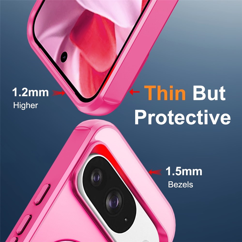 EIDERWOOD Google Pixel 10 / 10 Pro / 9 / 9 Pro Hybrid Cover m. Kickstand - MagSafe Kompatibel - Pink