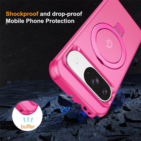 EIDERWOOD Google Pixel 10 / 10 Pro / 9 / 9 Pro Hybrid Cover m. Kickstand - MagSafe Kompatibel - Pink