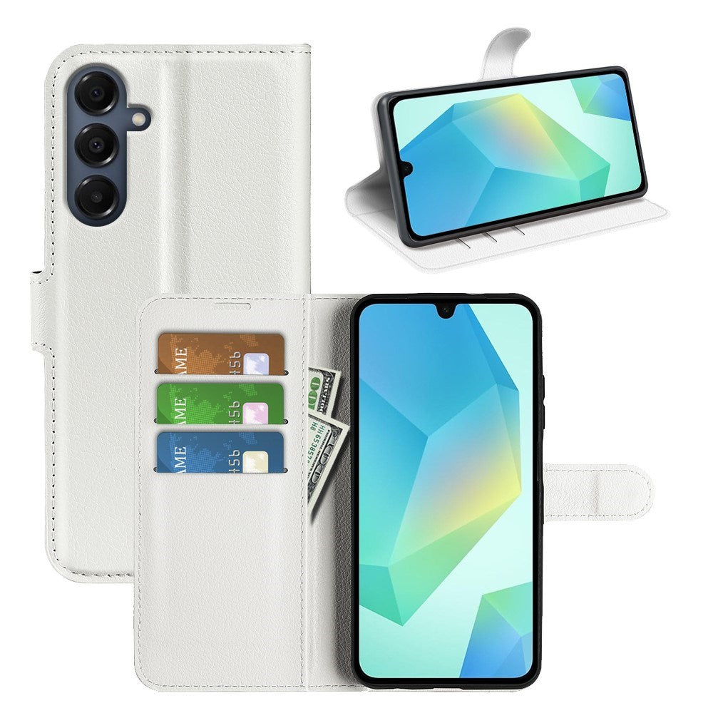 EIDERWOOD Samsung Galaxy A17 (5G) Litchi Kunstlæder Cover m. Pung - Hvid