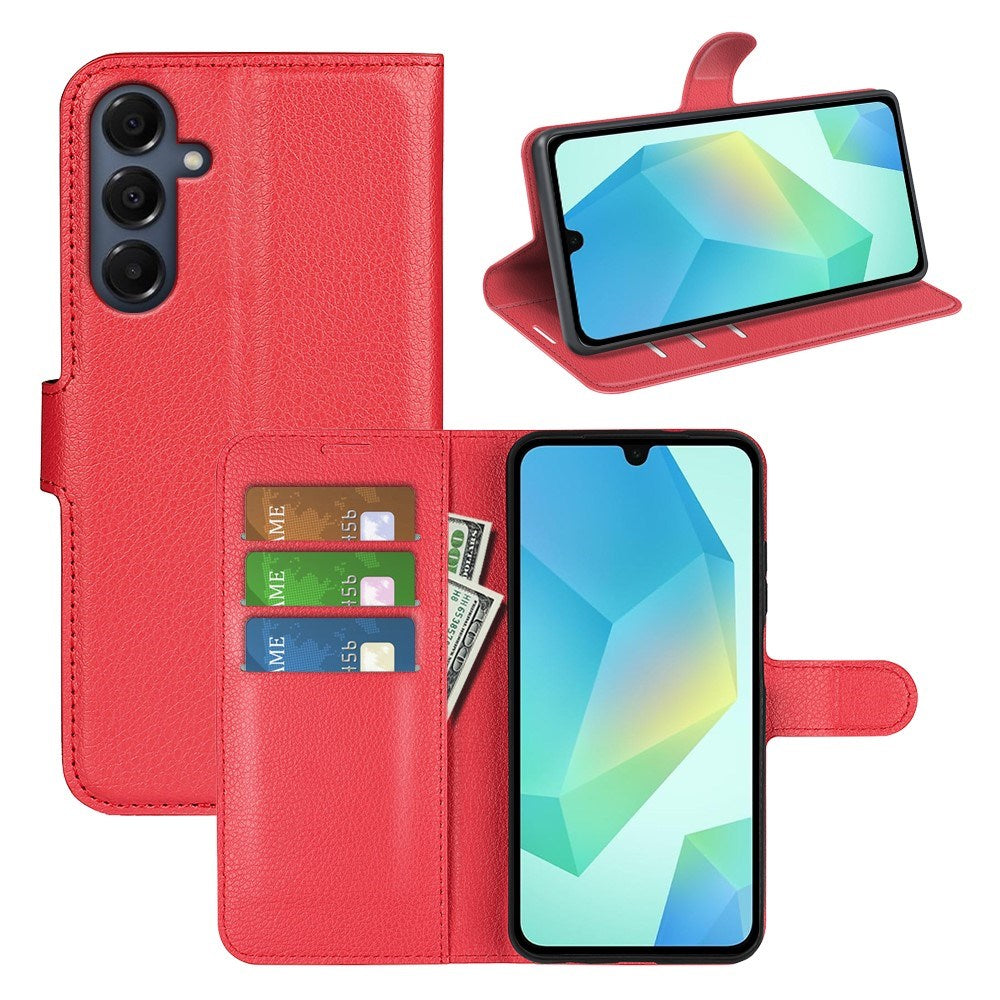 EIDERWOOD Samsung Galaxy A17 (5G) Litchi Kunstlæder Cover m. Pung - Rød