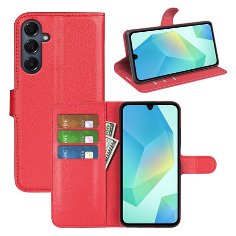 EIDERWOOD Samsung Galaxy A17 (5G) Litchi Kunstlæder Cover m. Pung - Rød