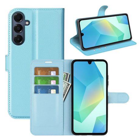 EIDERWOOD Samsung Galaxy A17 (5G) Litchi Kunstlæder Cover m. Pung - Blå
