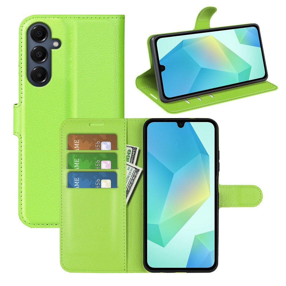 EIDERWOOD Samsung Galaxy A17 (5G) Litchi Kunstlæder Cover m. Pung - Grøn
