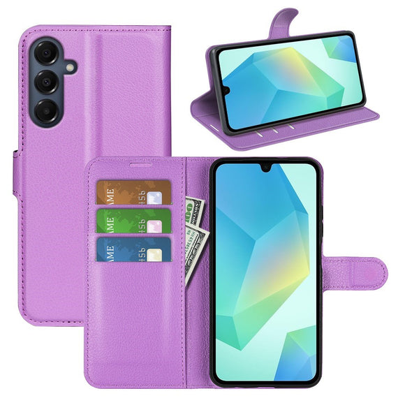 EIDERWOOD Samsung Galaxy A17 (5G) Litchi Kunstlæder Cover m. Pung - Lilla