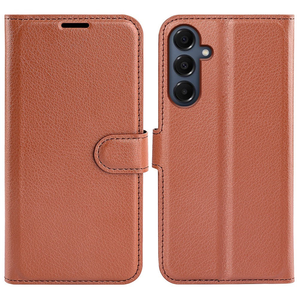 EIDERWOOD Samsung Galaxy A17 (5G) Litchi Kunstlæder Cover m. Pung - Brun