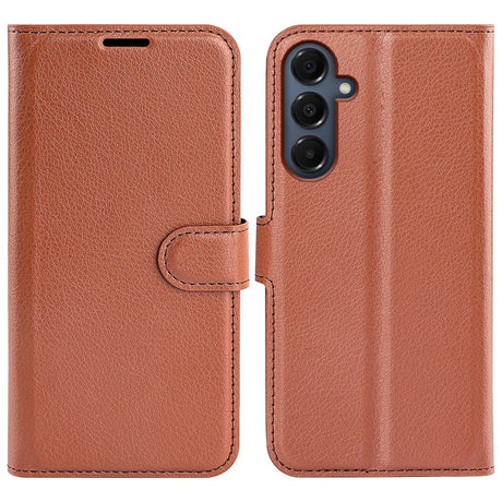 EIDERWOOD Samsung Galaxy A17 (5G) Litchi Kunstlæder Cover m. Pung - Brun