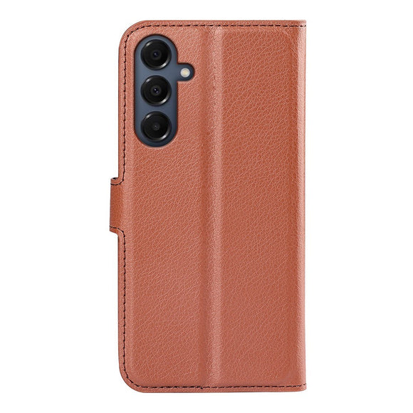 EIDERWOOD Samsung Galaxy A17 (5G) Litchi Kunstlæder Cover m. Pung - Brun