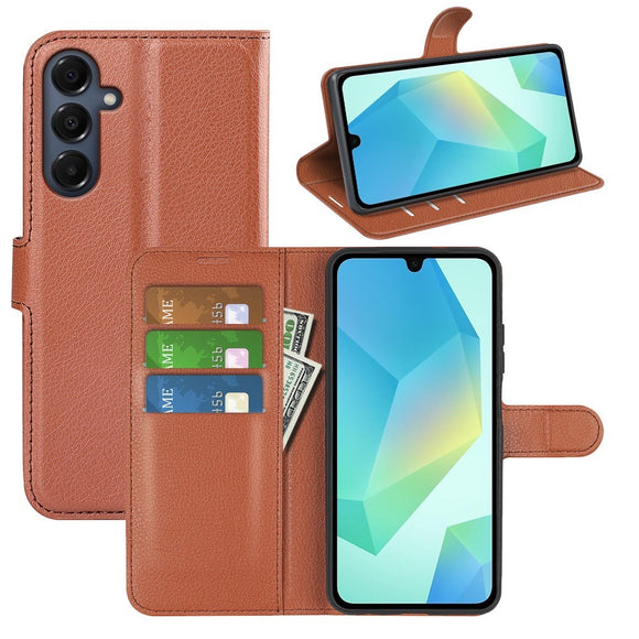 EIDERWOOD Samsung Galaxy A17 (5G) Litchi Kunstlæder Cover m. Pung - Brun