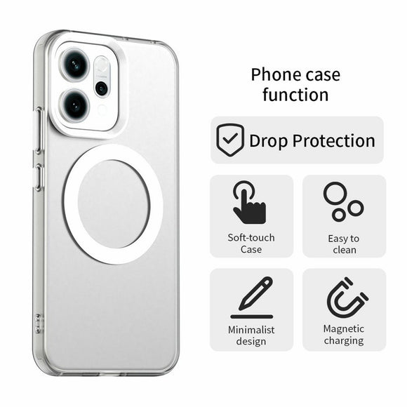 Oppo Reno14 (5G) EIDERWOOD Hybrid Plastik Cover - MagSafe Kompatibel - Gennemsigtig