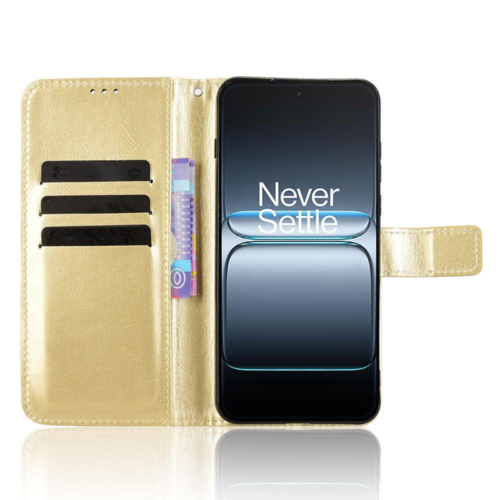 EIDERWOOD OnePlus Nord 5 Kunstlæder Flip Cover m. Strop - Guld