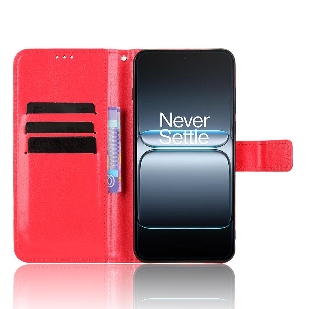 EIDERWOOD OnePlus Nord 5 Kunstlæder Flip Cover m. Strop - Rød