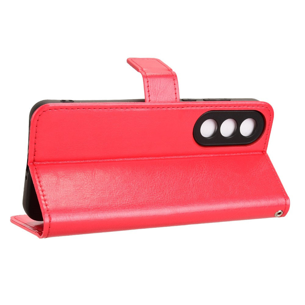 EIDERWOOD OnePlus Nord 5 Kunstlæder Flip Cover m. Strop - Rød