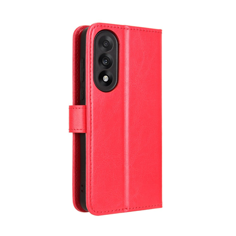 EIDERWOOD OnePlus Nord 5 Kunstlæder Flip Cover m. Strop - Rød
