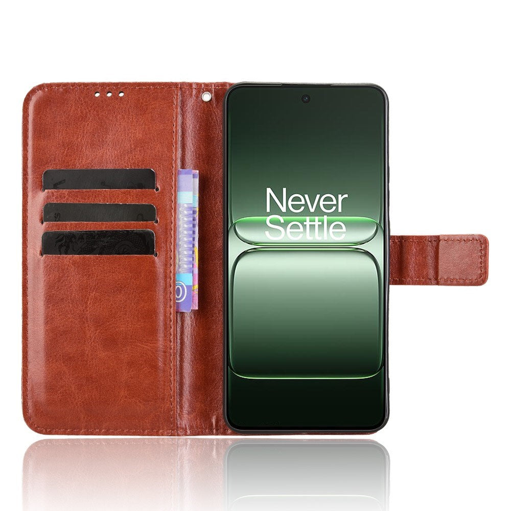 EIDERWOOD OnePlus Nord CE5 Kunstlæder Flip Cover m. Strop - Brun