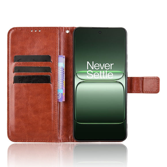 EIDERWOOD OnePlus Nord CE5 Kunstlæder Flip Cover m. Strop - Brun