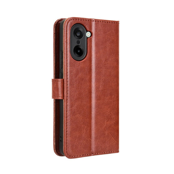 EIDERWOOD OnePlus Nord CE5 Kunstlæder Flip Cover m. Strop - Brun
