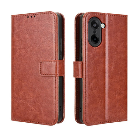 EIDERWOOD OnePlus Nord CE5 Kunstlæder Flip Cover m. Strop - Brun