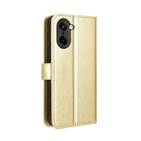 EIDERWOOD OnePlus Nord CE5 Kunstlæder Flip Cover m. Strop - Guld