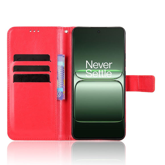 EIDERWOOD OnePlus Nord CE5 Kunstlæder Flip Cover m. Strop - Rød