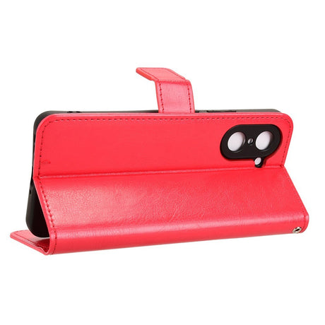 EIDERWOOD OnePlus Nord CE5 Kunstlæder Flip Cover m. Strop - Rød