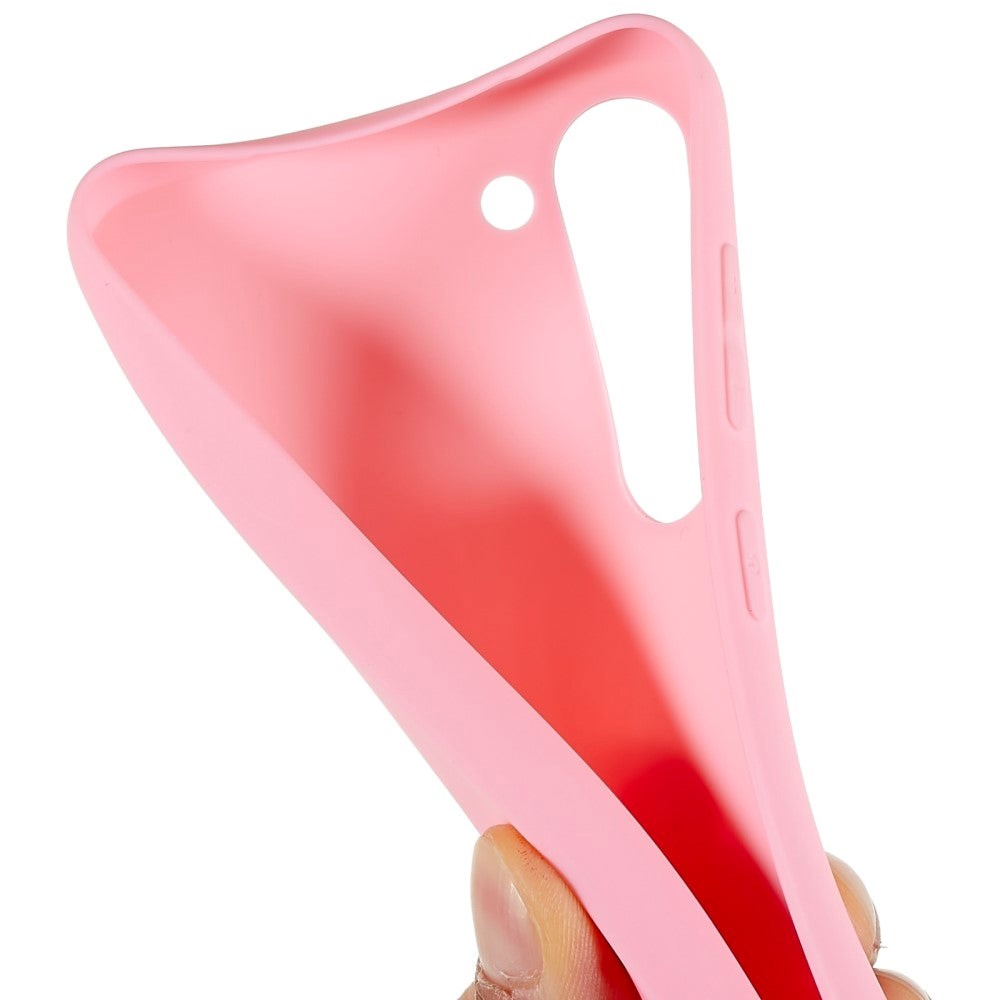 Samsung Galaxy S23 Mat Fleksibelt Plastik Cover - Lyserød