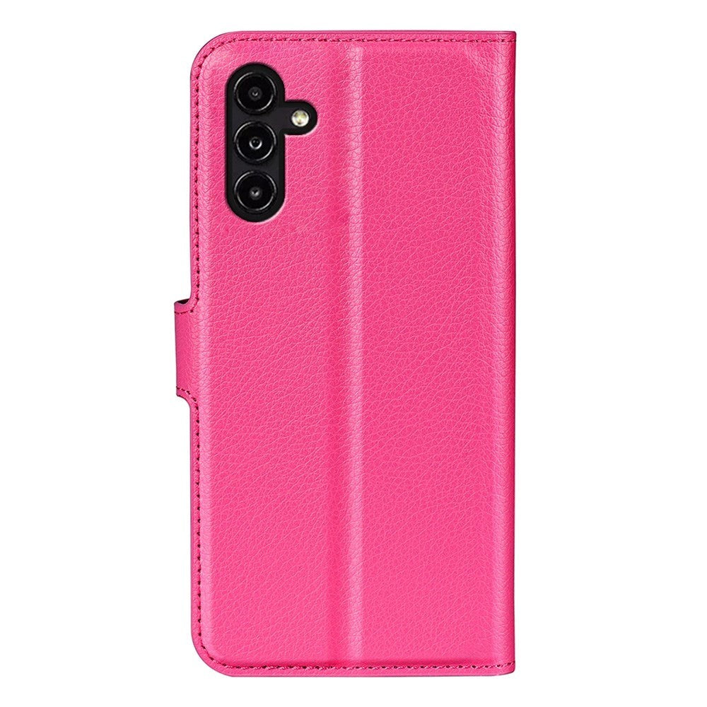 Samsung Galaxy A14 / A14 (5G) PU Litchi Læder Cover m. Pung - Pink