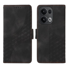 Oppo Reno14 Pro (5G) / Reno13 Pro (5G) Kunstlæder Flipcover m. Tryk - Sort