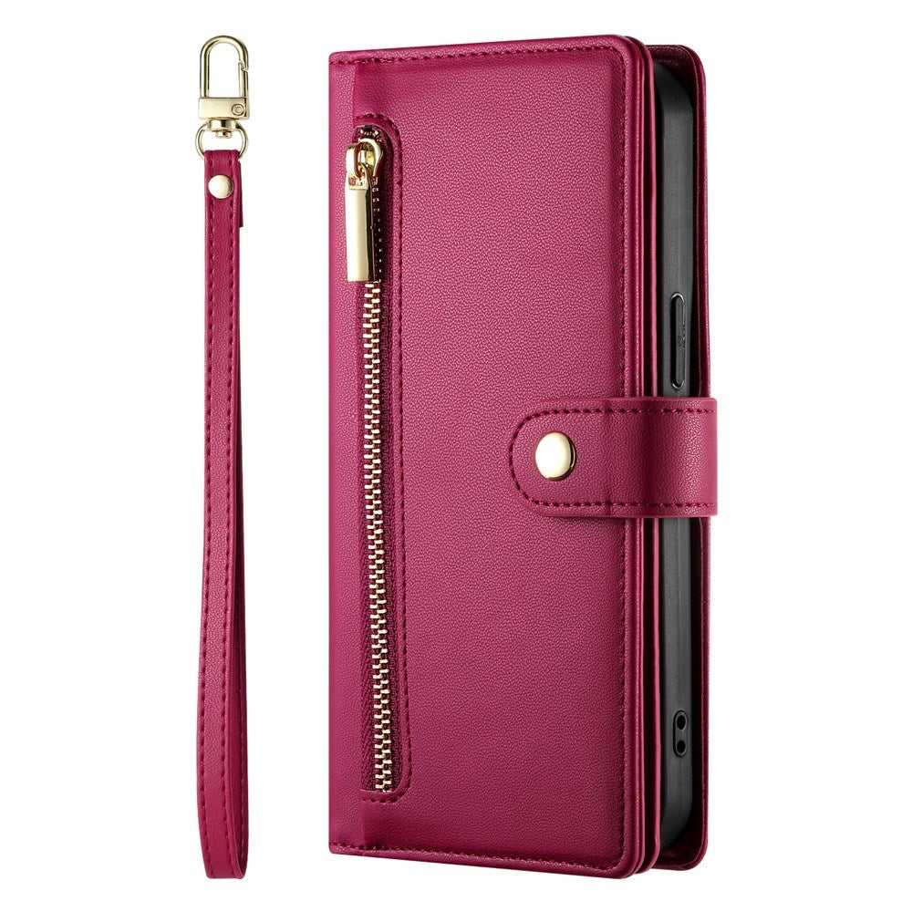 EIDERWOOD iPhone Air Flip Cover m. Kortholder / Lynlåslomme / Strop - Rød