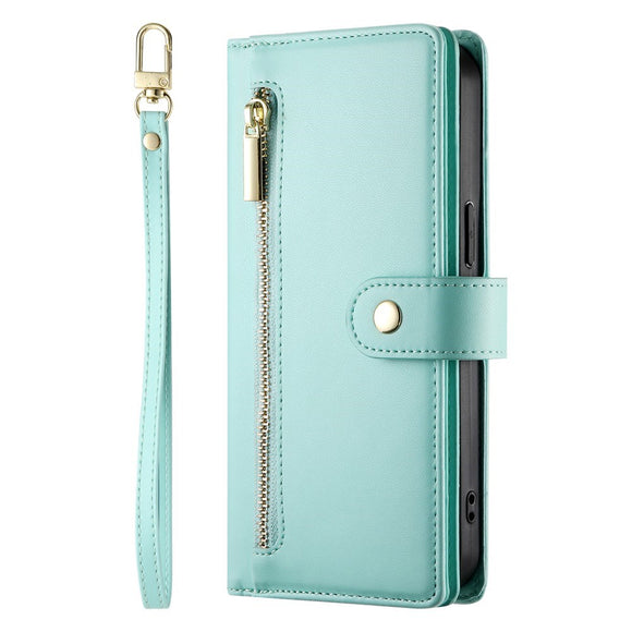 EIDERWOOD iPhone 17 Pro Flip Cover m. Kortholder / Lynlåslomme / Strop - Turkis