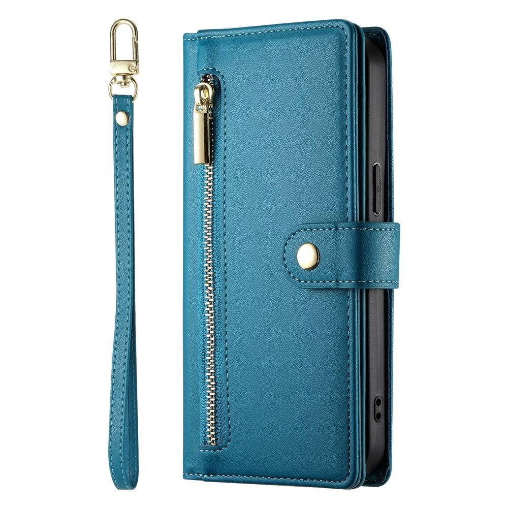 EIDERWOOD iPhone 17 Pro Flip Cover m. Kortholder / Lynlåslomme / Strop - Blå