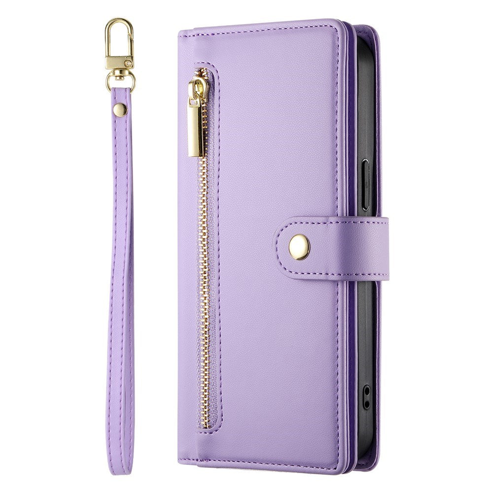 EIDERWOOD iPhone 17 Pro Max Flip Cover m. Kortholder / Lynlåslomme / Strop - Lilla